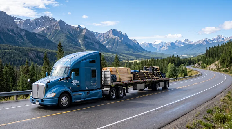 Flatbed truck dispatched by Velocity X